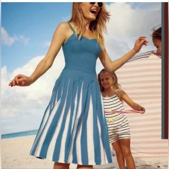 Boden Dresses & Skirts - Boden Matilda pleated stripe vintage style dress